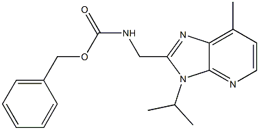 (3-ISOPROPYL-7-METHYL-3H-IMIDAZO[4,5-B]PYRIDIN-2-YLMETHYL)-CARBAMIC ACID BENZYL ESTER 化学構造式