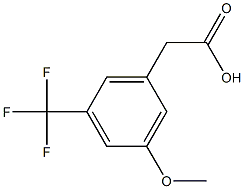 3-METHOXY-5-(TRIFLUOROMETHYL)PHENYLACETIC ACID 化学構造式