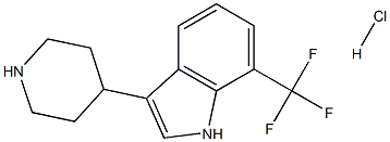 3-(PIPERIDIN-4-YL)-7-(TRIFLUOROMETHYL)-1H-INDOLE HYDROCHLORIDE Structure