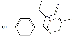 2-(4-AMINOPHENYL)-5,7-DIETHYL-1,3-DIAZATRICYCLO[3.3.1.1(3,7)]DECAN-6-ONE Structure