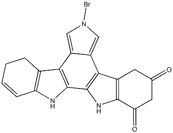 2-BROMO-12,13-DIHYDRO-5H-INDOLO[2,3-A]PYRROLO[3,4-C]CARBAZOLE-5,7(6H)-DIONE,,结构式