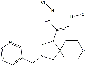 2-PYRIDIN-3-YLMETHYL-8-OXA-2-AZA-SPIRO[4.5]DECANE-4-CARBOXYLIC ACID DIHYDROCHLORIDE 结构式
