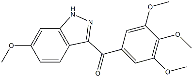 (6-methoxy-1H-indazol-3-yl)-(3,4,5-trimethoxyphenyl)methanone 化学構造式