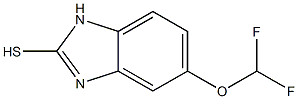 2-mercapto-5-difluoromethoxy-1H-benzimidazole 化学構造式