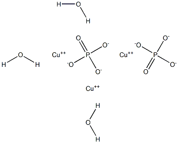 Copper(II) orthophosphate trihydrate 化学構造式