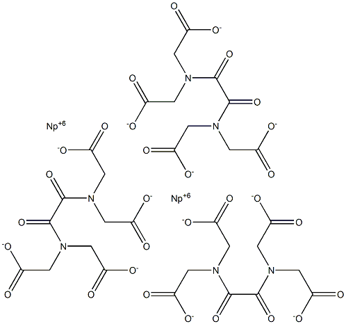 Dioxoneptunium(VI) trihydrogen EDTA 化学構造式