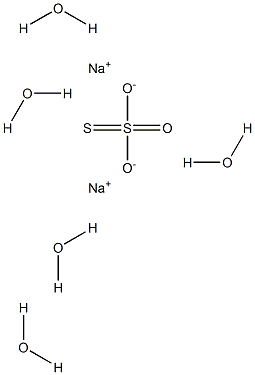 Sodium thiosulfate pentahydrate Struktur