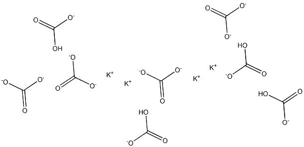 Tetrapotassium carbonate bicarbonate 化学構造式