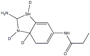 (-)-2-Amino-6-propionamido-tetrahydro-benzothiazole-D3 结构式