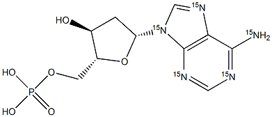 2'-Deoxyadenosine 5'-monophosphate-15N5 Structure