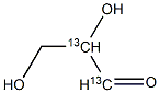 DL-Glyceraldehyde-1,2-13C2 化学構造式