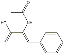 2-乙酰氨基-3-苯丙烯酸, , 结构式