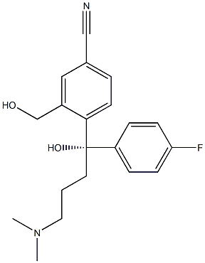 4-[(1S)-4-dimethylamino-1-p-fluorophenyl-1-hydroxybutyl]-3-(hydroxymethyl)cyanobenzene|4-[(1S)-4-二甲胺基-1-对氟苯基-1-羟基丁基]-3-(羟甲基)氰基苯