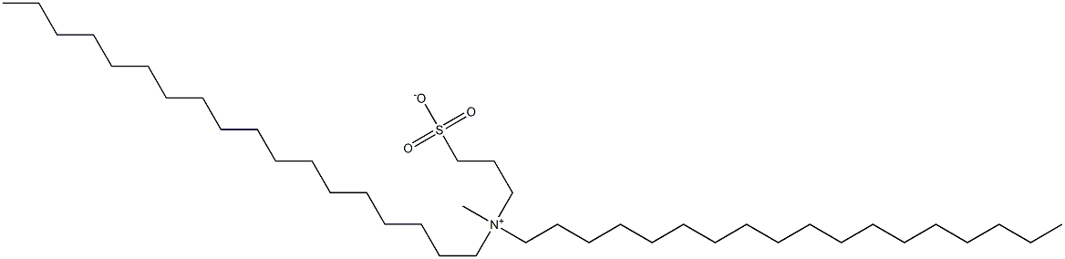 N-甲基-N,N-二(十八烷基)-N-(3-磺基丙基)氢氧化铵内盐, , 结构式