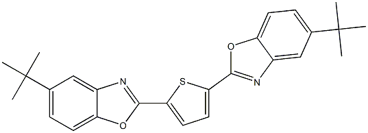 2,5-双(5-叔丁基-2-苯并噁唑基)噻吩, , 结构式