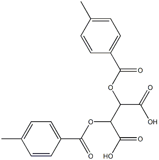 (-) di-p-methylbenzoyl-L-tartaric acid Structure