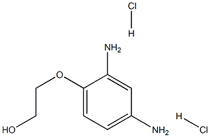 2-(2,4-二氨基苯氧基)乙醇双盐酸盐, , 结构式