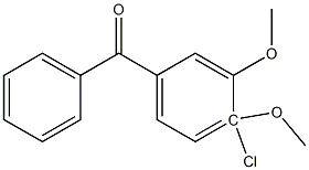 4-氯-(3,4-二甲氧基)-二苯甲酮 结构式