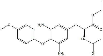 3,5-diamino-4-(P-methoxyphenoxy)-N-acetyl-L-phenylalanine ethyl ester Structure