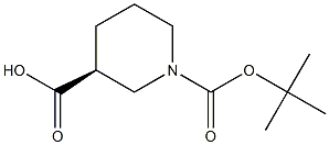 (S)-N-BOC-哌啶-3-甲酸, , 结构式