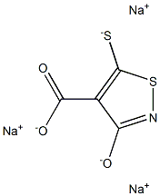 3-羟基-4-羧基-5-巯基异噻唑三钠盐,,结构式