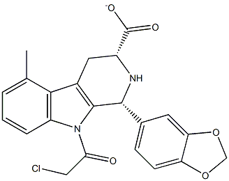 (1R,3R)-Methyl-1,2,3,4-tetrahydro-2-chloroacetyl-1-(3,4-methylenedioxyphenyl)-9H-pyrido[3,4-b]indole-3-carboxylate Structure