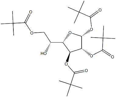 1,2,3,6-Tetra-O-pivaloyl-a-D-galactofuranoside,,结构式