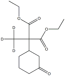 a-(Methyl-d3)-3-oxo-cyclohexanemalonic Acid Diethyl Ester,,结构式
