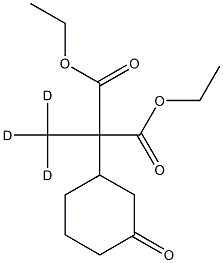 a-(Methyl-d3)-3-oxo-cyclohexanemalonic Acid Diethyl Ester Struktur