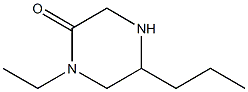 1-ETHYL-5-PROPYLPIPERAZIN-2-ONE 化学構造式