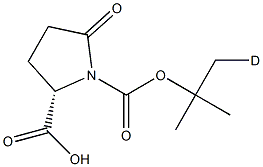 1-BOC-D - Pyrroglutamic acid 化学構造式