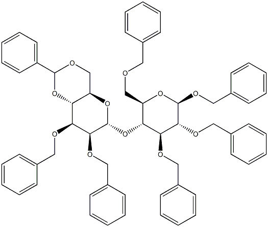 1,2,3,6-Tetra-O-benzyl-4-O-(2,3-di-O-benzyl-4,6-O-benzylidene-a-D-mannopyranosyl)-b-D-glucopyranoside