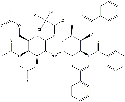3,4,6-Tri-O-acetyl-2-O-(2,3,4-tri-O-benzoyl-a-L-fucopyranosyl)-D-galactopyranosyltrichloroacetimidate Structure
