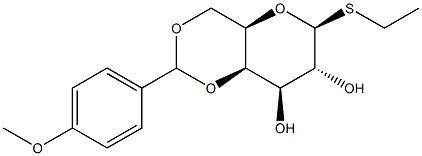 Ethyl4,6-O-(4-methoxybenzylidene)-b-D-thiogalactopyranoside,,结构式