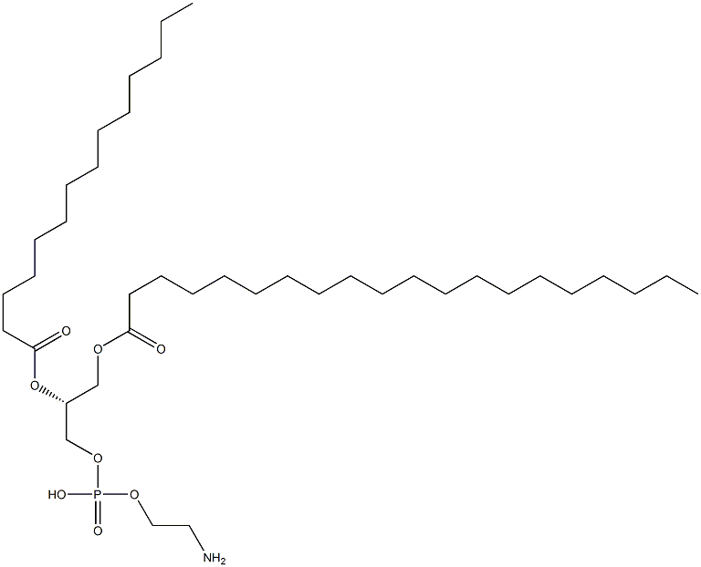 1-eicosanoyl-2-tetradecanoyl-sn-glycero-3-phosphoethanolamine Struktur