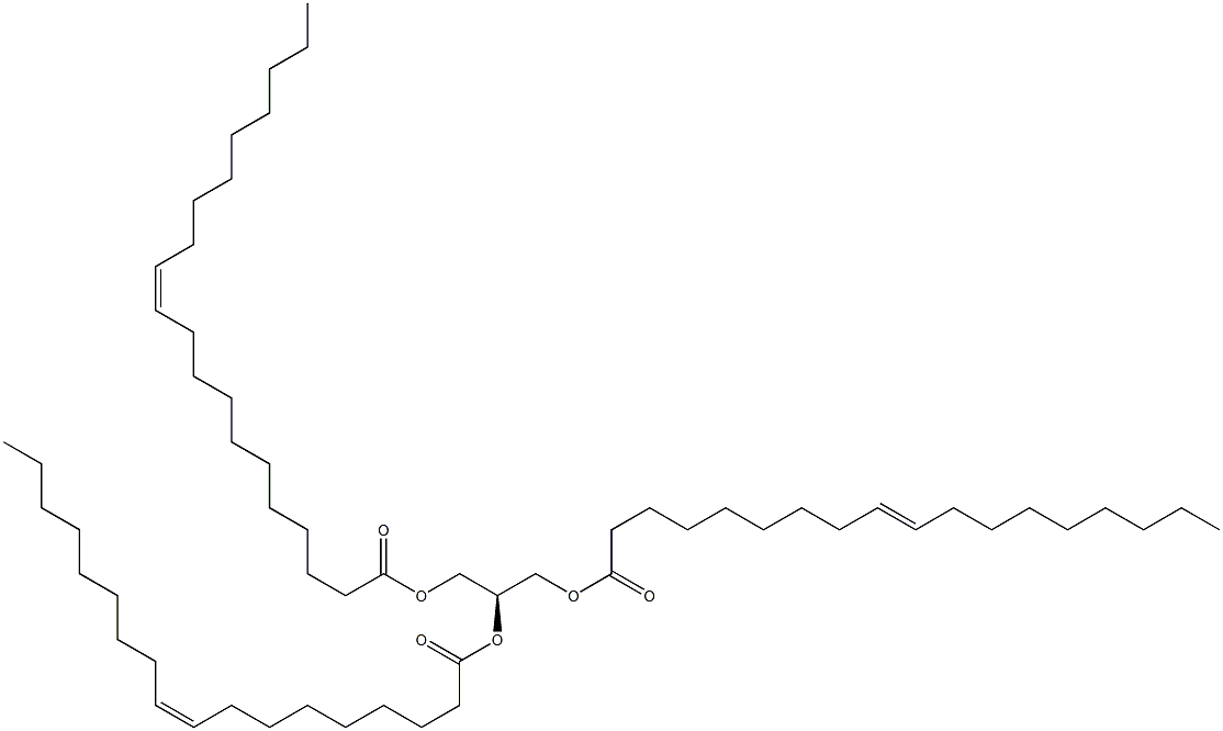 1,2-di-(9Z-octadecenoyl)-3-(11Z-eicosenoyl)-sn-glycerol 结构式