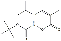 2-(Z)-Hexenoic acid, (4S)-[(t-butoxycarbonyl)amino]-5-methyl-, methyl  ester Struktur