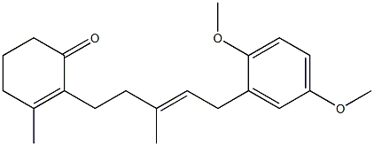 2-[5-(2,5-Dimethoxy-phenyl)-3-methyl-pent-3-enyl]-3-methyl-cyclohex-2- enone 化学構造式