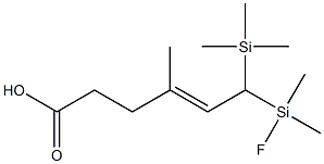 4-Hexenoic acid, 4-methyl-6-(fluorodimethylsilyl)-6-trimethylsilyl- Structure