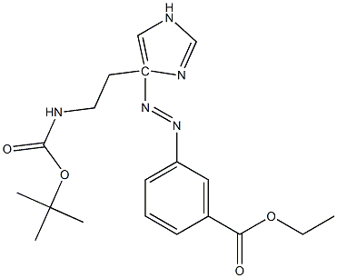 Histamine, N-t-butyloxycarbonyl-4-[3-carbethoxyphenylazo]-,,结构式