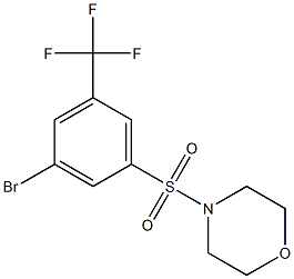 4-{[3-Bromo-5-(trifluoromethyl)phenyl]sulphonyl}morpholine Struktur