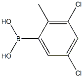 3,5-Dichloro-2-methylbenzeneboronic acid 化学構造式