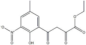 Ethyl 2,4-dioxo-4-(2-hydroxy-5-methyl-3-nitrophenyl)butanoate Structure