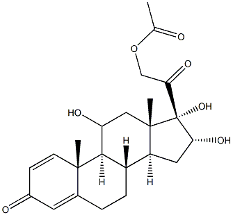 16ALPHA-HYDROXY PREDNISOLONE-21-ACETATE Structure