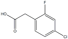 2-氟-4-氯苯乙酸 结构式