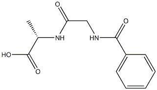 苯甲醯甘胺醯丙胺酸, , 结构式