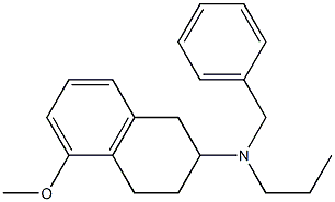 2-((benzyl)propylamino)-5-methoxytetralin Struktur