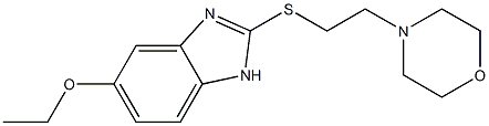 2-((2-morpholino)ethylthio)-5-ethoxybenzimidazole Structure