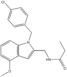 N-((1-(4-chlorobenzyl)-4-methoxy-1H-indol-2-yl)methyl)propanamide|