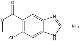 2-amino-5(6)-chloro-1-methoxycarbonylbenzimidazole 结构式